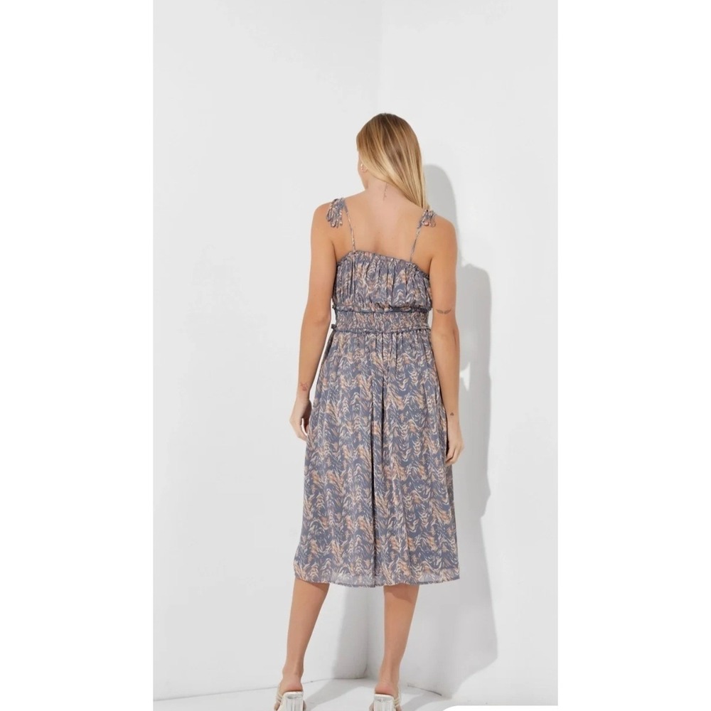 Baevely Blue Midi Dress Boho Size Medium - Picture 2 of 8